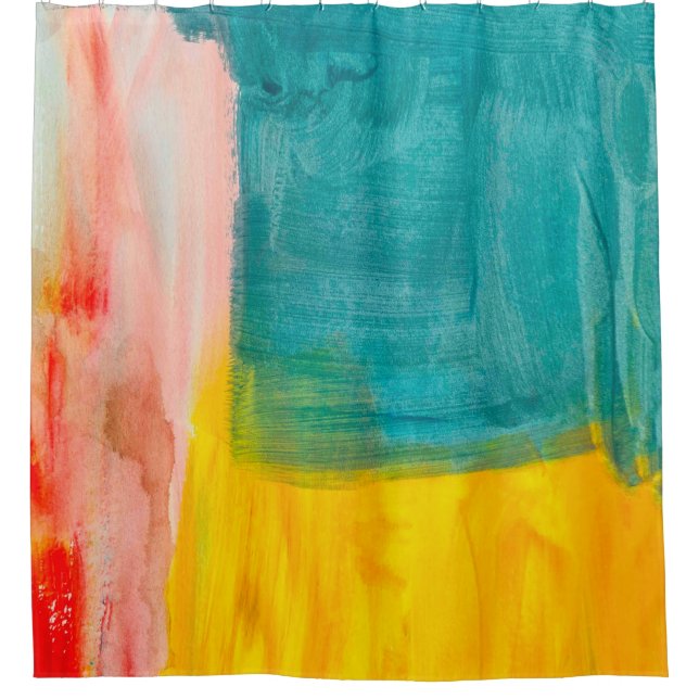 Farbenfrohe Abstrakte Kunstmalerei Hintergrund. Mo Duschvorhang (Vorderseite)