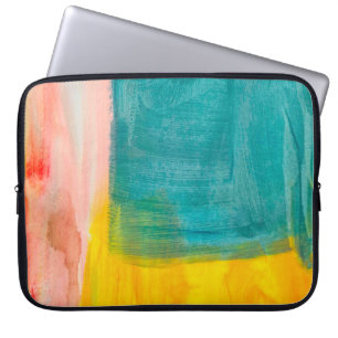 Farbenfrohe Abstrakte Kunstmalerei Hintergrund. Mo Laptopschutzhülle