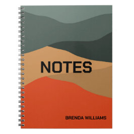 Farbenfrohe abstrakte Landschaft Notizblock