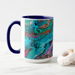 Farbenfrohe Abstrakte Malerei Tasse