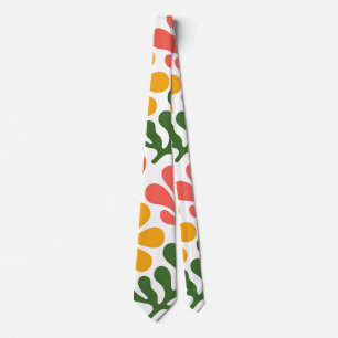 Farbenfrohe abstrakte Matisse-Blumen-Retro-Kunst Krawatte