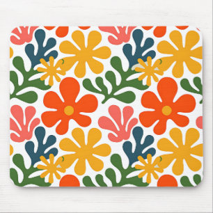 Farbenfrohe abstrakte Matisse-Blumen-Retro-Kunst Mousepad
