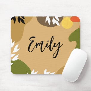 Farbenfrohe abstrakte Monogram-Farbanpassung Mousepad