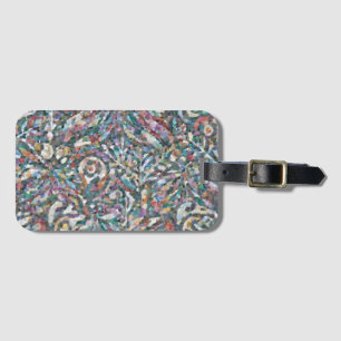 Farbenfrohe abstrakte Mosaik-Muster-Laptoptasche Gepäckanhänger