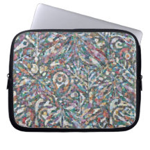 Farbenfrohe abstrakte Mosaik-Muster-Laptoptasche