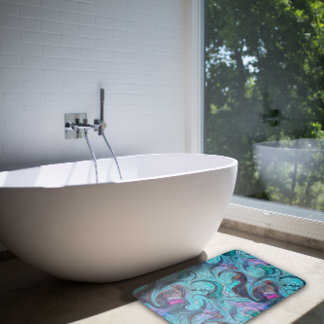 Farbenfrohe Abstrakte Mosaikmedaille oder Drachens Badematte