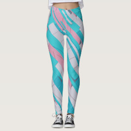 Farbenfrohe Abstrakte Muster - All-Over-Print-Legg Leggings