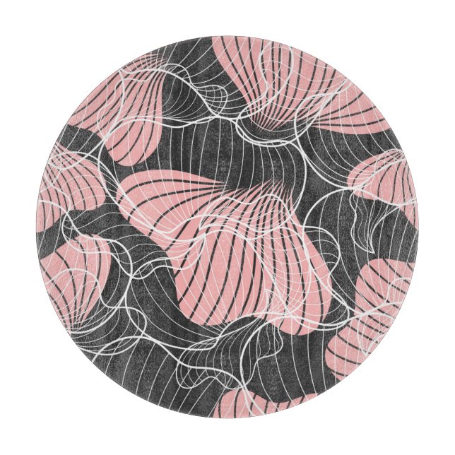 Farbenfrohe abstrakte, nahtlose künstlerische Must Schneidebrett (Vorderseite)