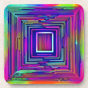 Farbenfrohe Abstrakte Neon Spectrum Art Getränkeuntersetzer
