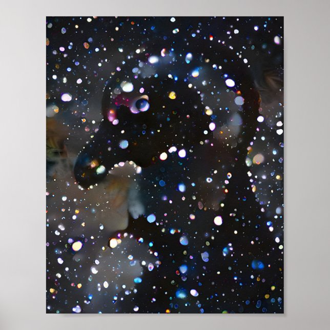 Farbenfrohe Abstrakte Pinguine Poster (Vorne)