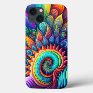 Farbenfrohe Abstrakte Psychedelic Schöne Blume Case-Mate iPhone Hülle