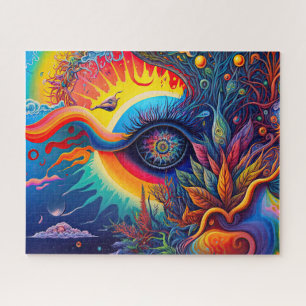 Farbenfrohe Abstrakte Psychedelic Seeing Eye Spiri