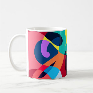 Farbenfrohe Abstrakte psychedelische Flüssigkeitsh Kaffeetasse