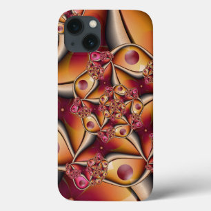 Farbenfrohe abstrakte rote Orange Fantasy-Fraktal Case-Mate iPhone Hülle