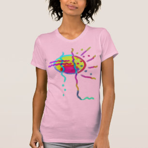 Farbenfrohe Abstrakte Sonnenstrahlen T-Shirt