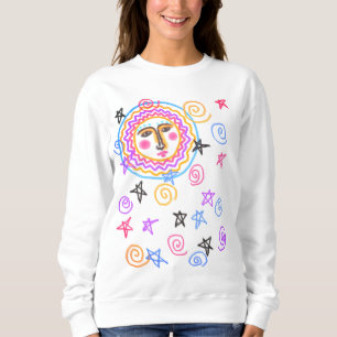 Farbenfrohe Abstrakte Sonnenstraße Sweatshirt