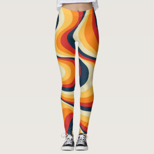 Farbenfrohe abstrakte Swirbelkonstruktion Leggings