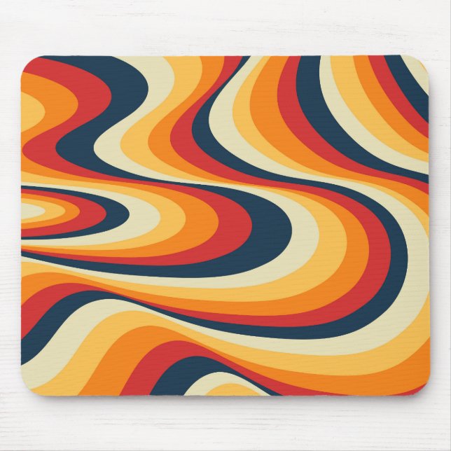 Farbenfrohe abstrakte Swirbelkonstruktion Mousepad (Vorne)