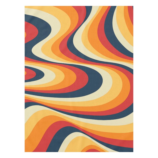 Farbenfrohe abstrakte Swirbelkonstruktion Tischdecke (Vorderseite)