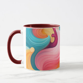 Farbenfrohe abstrakte Tasse des Kaffees