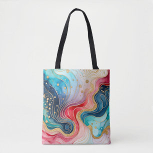 Farbenfrohe Abstrakte Tinte Tasche