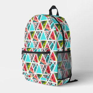 Farbenfrohe Abstrakte tropische Muster Bedruckter Rucksack