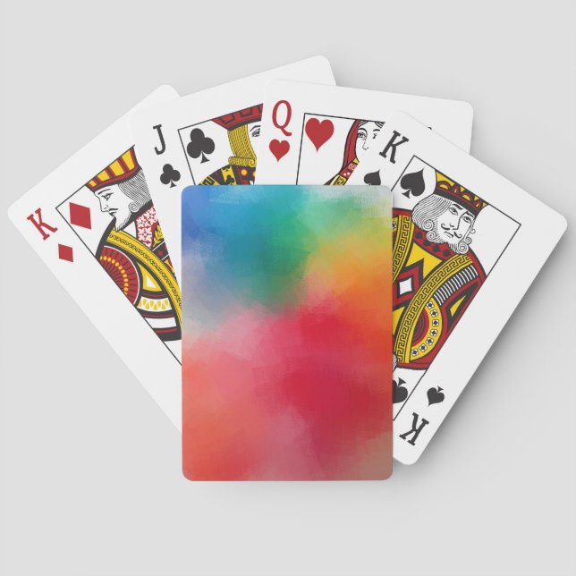 Farbenfrohe Abstrakte Vorlage Custom Elegant Moder Spielkarten (Rückseite)