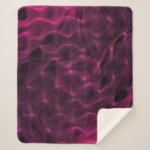 Farbenfrohe Abstrakte Waves Schwarzer Hintergrund Sherpadecke