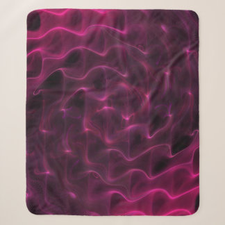 Farbenfrohe Abstrakte Waves Schwarzer Hintergrund Sherpadecke