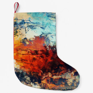 Farbenfrohe Abstrakte zeitgenössische Kunst Kleiner Weihnachtsstrumpf