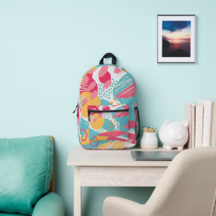 Farbenfrohe Abstraktion Bedruckter Rucksack