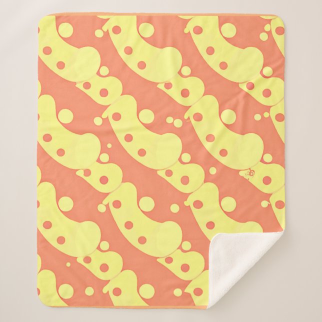 Farbenfrohe Abstraktionsmuster Sherpadecke (Vorderseite)