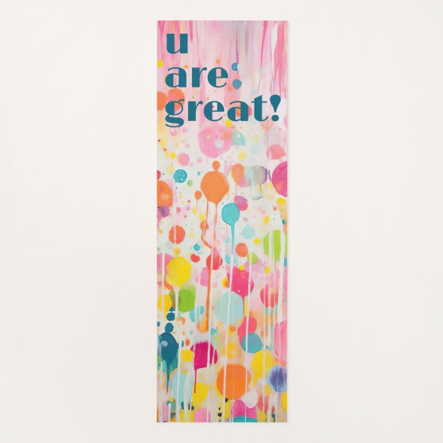 farbenfrohe Acrylmalerei individuelles Angebot Yogamatte (Vorderseite)