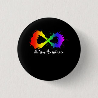 Farbenfrohe Advocacy Red anstelle von Autismus Inf Button