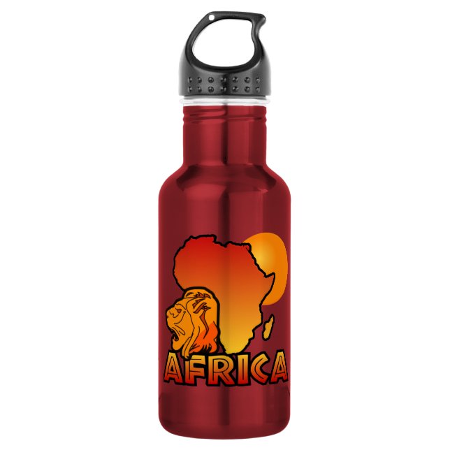 Farbenfrohe AFRICA Trinkflasche (Vorderseite)