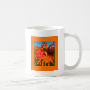 Farbenfrohe afrikanische Safari-Farben Kaffeetasse