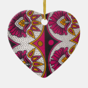 Farbenfrohe afrikanische Stoffe Motif Keramikornament
