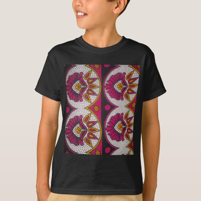 Farbenfrohe afrikanische Stoffe Motif T-Shirt (Vorderseite)
