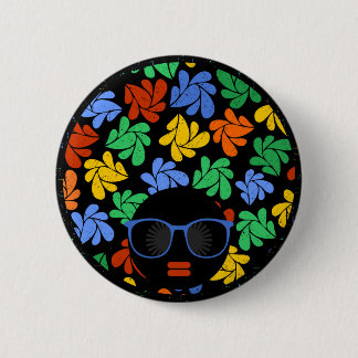 Farbenfrohe Afro-Liebe Button