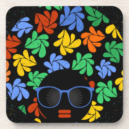 Farbenfrohe Afro-Liebe Getränkeuntersetzer