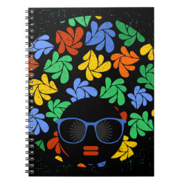 Farbenfrohe Afro-Liebe Notizblock