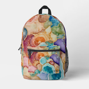 Farbenfrohe Agate Geode Gemstone (7) Bedruckter Rucksack