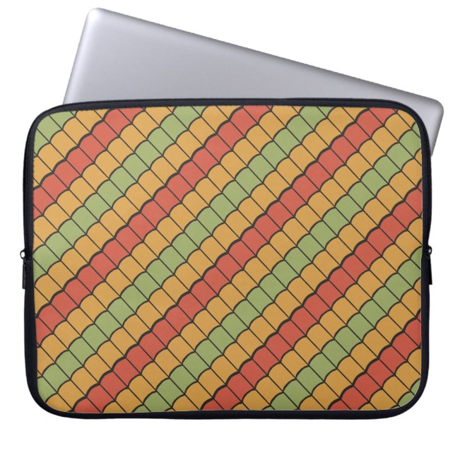 Farbenfrohe ägyptische Stammesfedern Laptop-Sieb Laptopschutzhülle (Vorderseite)