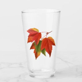Farbenfrohe AhornBlätter Glas