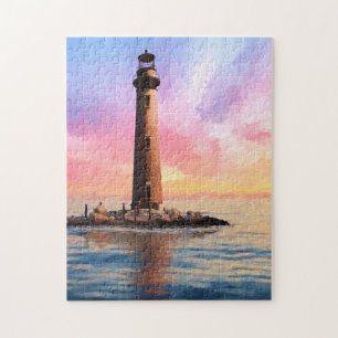 Farbenfrohe Alabama Leuchtturm Kunst, Dichtung und