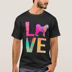 Farbenfrohe Alaskan Malamute Dog Mama gibt Alaskan T-Shirt