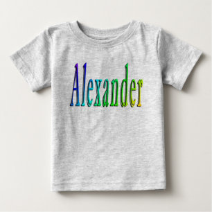 farbenfrohe Alexander Name-Logo Baby T-shirt