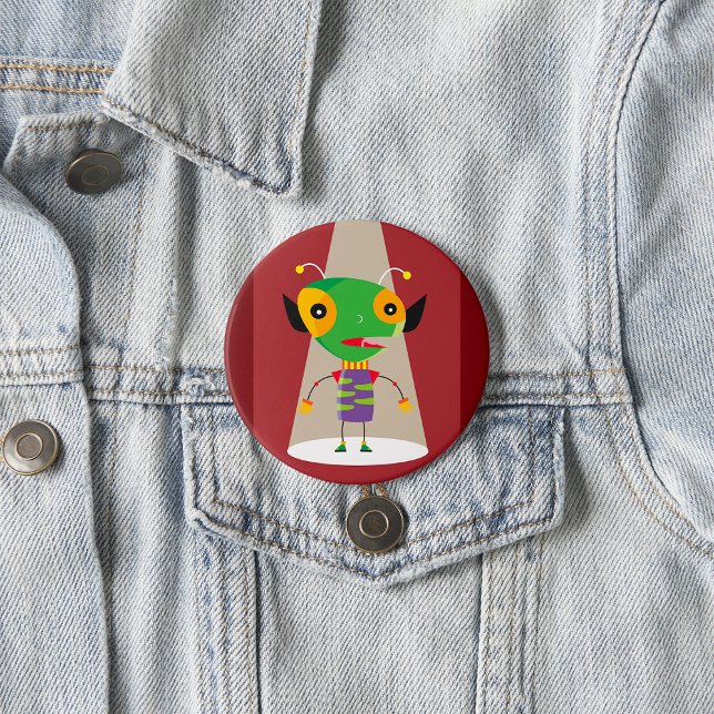 Farbenfrohe Alien Ant in Spotlight Quirky Button (Von Creator hochgeladen)