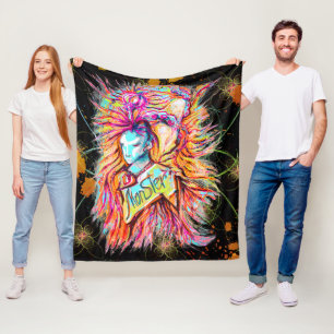 Farbenfrohe Alien Monster Art Pen Zeichne Fantasie Fleecedecke