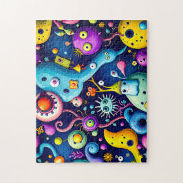 Farbenfrohe Alien Monster Party Design